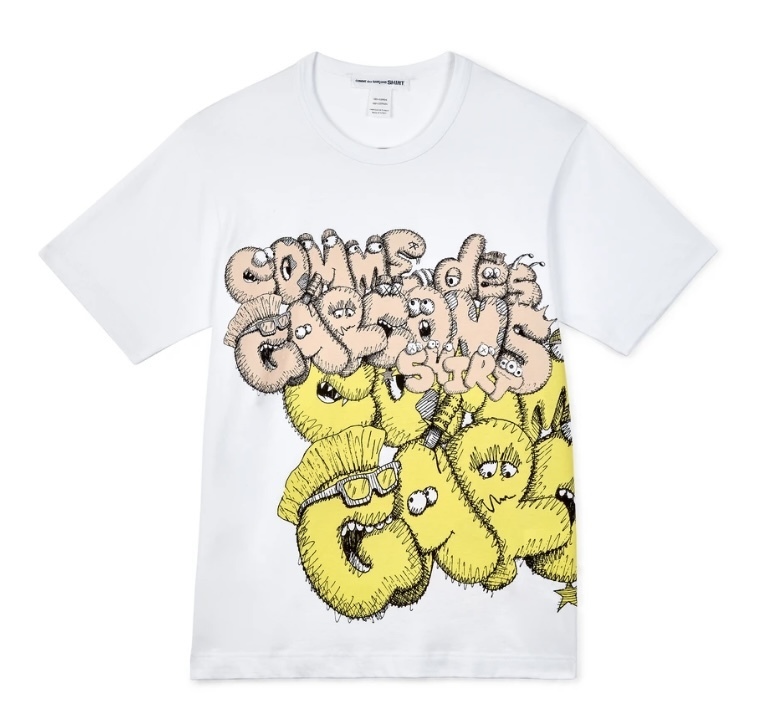 新品 XLサイズ KAWS × COMME des GARCONS SHIRT カウズ コムデギャルソン シャツ Tee Tシャツ 品番 FH -T005-W21-1