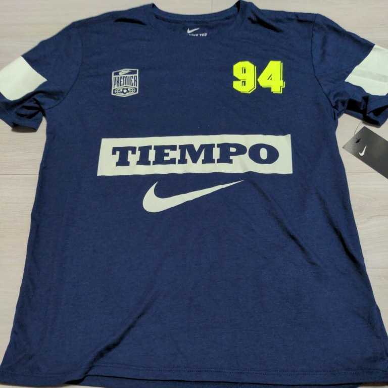 新品未使用 NIKE TIEMPO 半袖 Tシャツ Mサイズ ティエンポ ナイキ サッカー フットサル メンズ ネイビー×イエロー