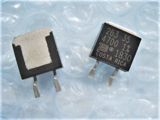 SB05　Bourns　PWR263S-35シリーズ　電力抵抗器　PWR263S-35-4700F　470Ω±1%　35W（ヒートシンクを使用）未使用品ですが長期保存品　2個