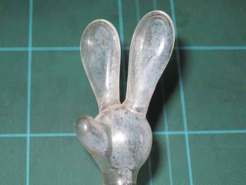 ゴム風船ガラス型#2 ウサギ 長さ約24cm 昭和レトロ 風船型 縁日 露店 送料無料