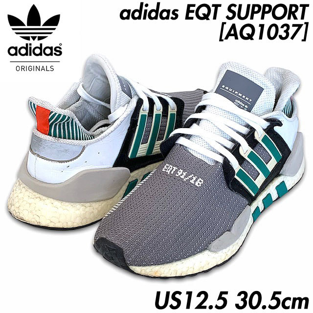 国内正規品■adidas (アディダス オリジナルス) EQT SUPPORT スニーカー 灰白黒 グレー US12.5 30.5㎝ [AQ1037] NMD BOOST ビッグサイズ