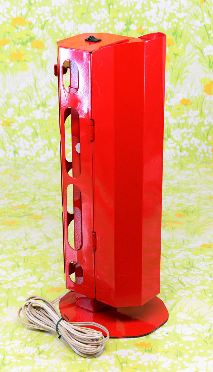 捕虫器 カフェなどの店舗に最適 屋内用 おしゃれな光式捕虫器 赤 レッド Mサイズ　中古品 