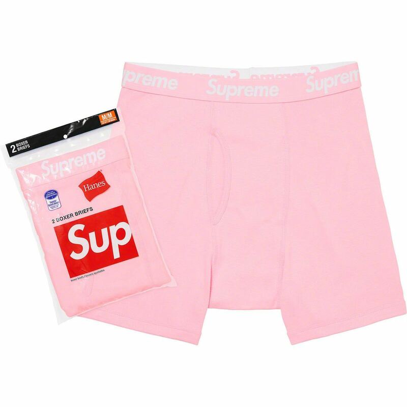 送料無料 S ピンク Supreme Hanes Boxer Briefs (2 Pack) Pink シュプリーム ヘインズ ボクサーパンツ ２枚セット 21AW 21FW 新品未開封