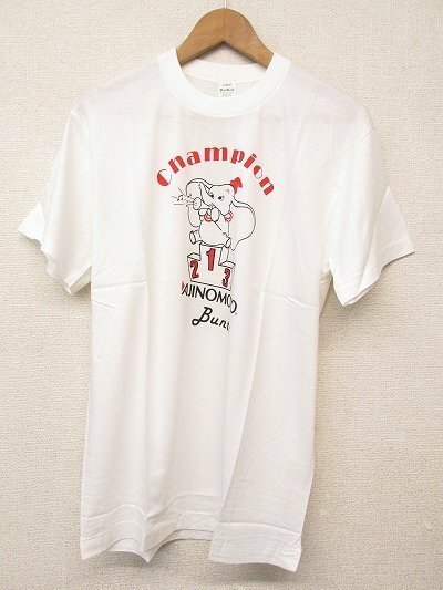 k4877：未使用レア？味の素×ダンボ　コラボ半袖Tシャツ/L/白　日本製/ディズニー：35