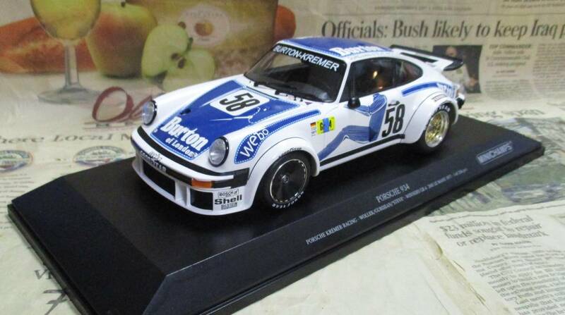 ★レア絶版*世界336台*Minichamps PMA*1/18*Porsche 934 Turbo #58 Kremer Racing 1977 Le Mans 24h