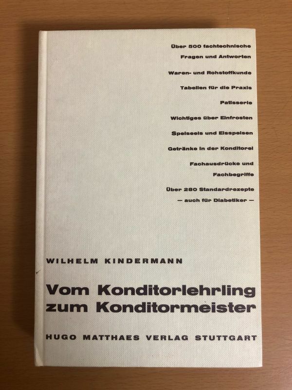 【送料185円】Vom Konditorlehrling zum Konditormeister 見習い菓子職人からマスター菓子職人へ ドイツ語 Wilhelm Kindermann