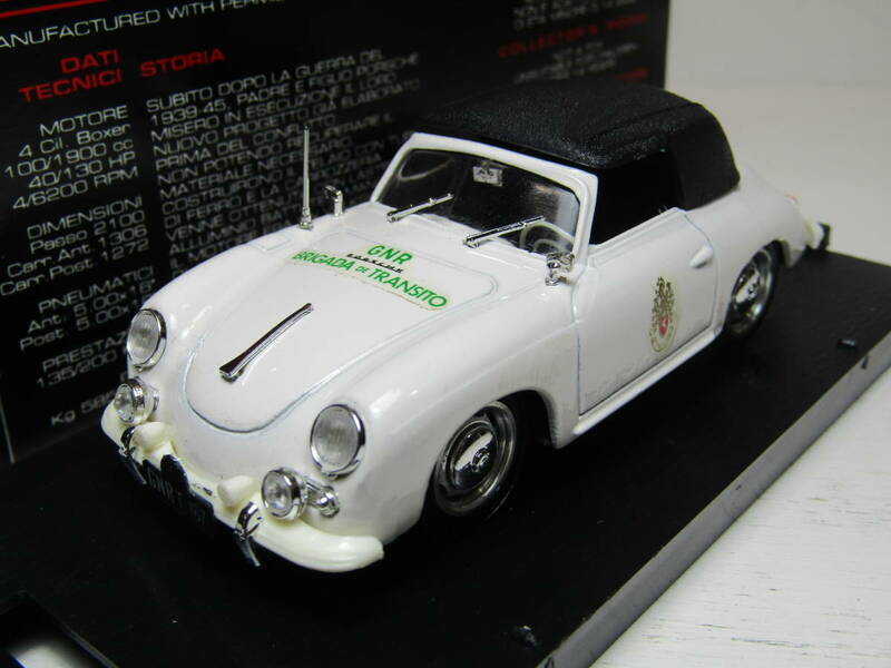Porsche 1/43 ポルシェ 356 ポルトガル 警察 パトカー 1952 FLAT6 ヴィンテージ Brumm イタリア製 Italy フェルディナント 911 955 未展示