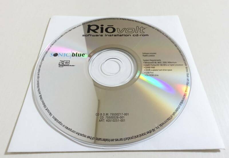 【Riovolt】software installation cd-rom SONIC blue 