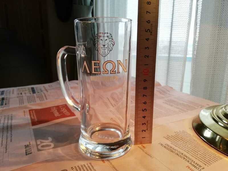 キプロスのビール　LION　グラス　アンティーク品　(21012)