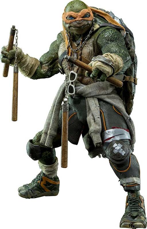 国内正規品Teenage Mutant Ninja Turtles(ミュータント・タートルズ）Michelangelo(ミケランジェロ) 1/6スケール 塗装済み可動フィギュア