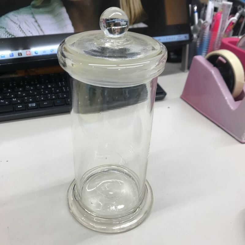 2【アンティーク】気泡入り　標本用　ガラス瓶