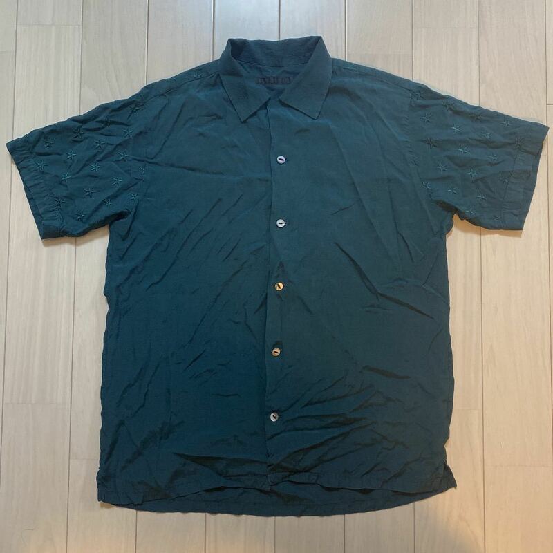nexusvii スター ボーリングシャツ サイズ46(M) ダークグリーン レーヨンシャツ シルク nexus7 ネクサス7 ネクサスセブン