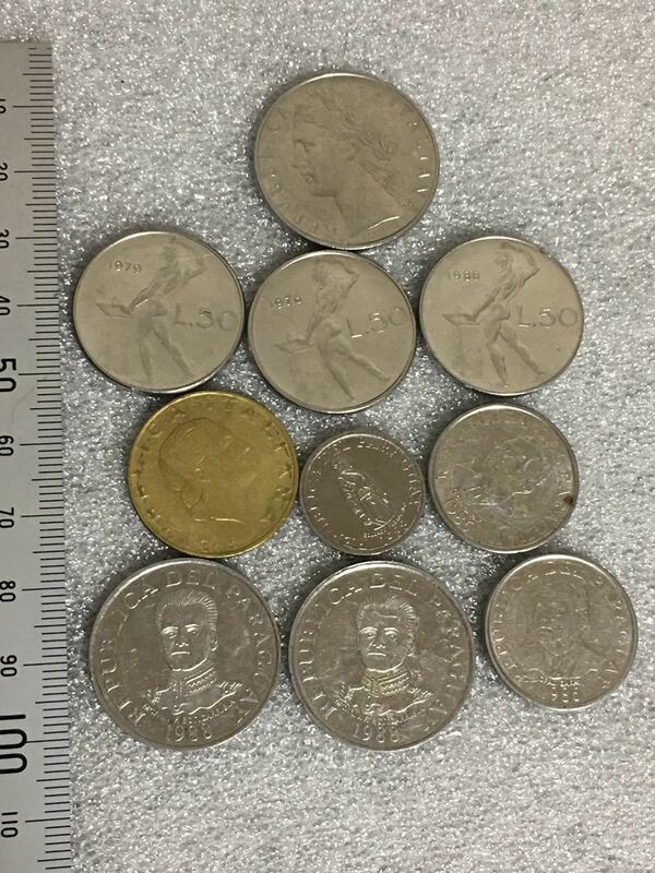 古銭硬貨まとめ10枚　イタリア、パラグアイ