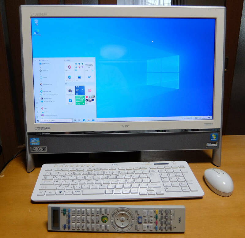 NEC VALUESTAR VN570/F バリュースター PC-VN570FS6W 21.5インチ液晶一体型パソコン リモコン・ワイヤレスキーボード・マウス付き