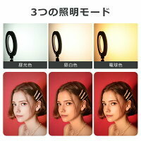 送料無料 LEDリングライト 16cm 3色モード 自撮りライト USB 会議/テレワーク/自撮り補光/美容化粧/撮影/生放送/YouTube/Twitter/TikTok/