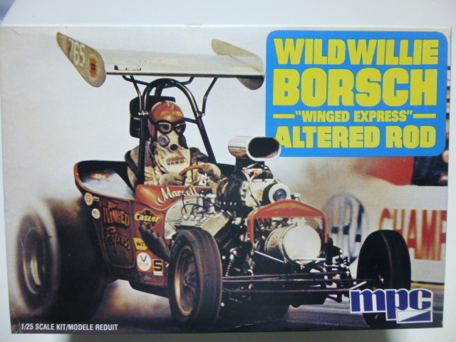未組立 トップフューエル オルタード ロッド ワイルド ウイリー Altered Rod Wild willie Borsch Winged Expressamt 1996年製造 mpc amt