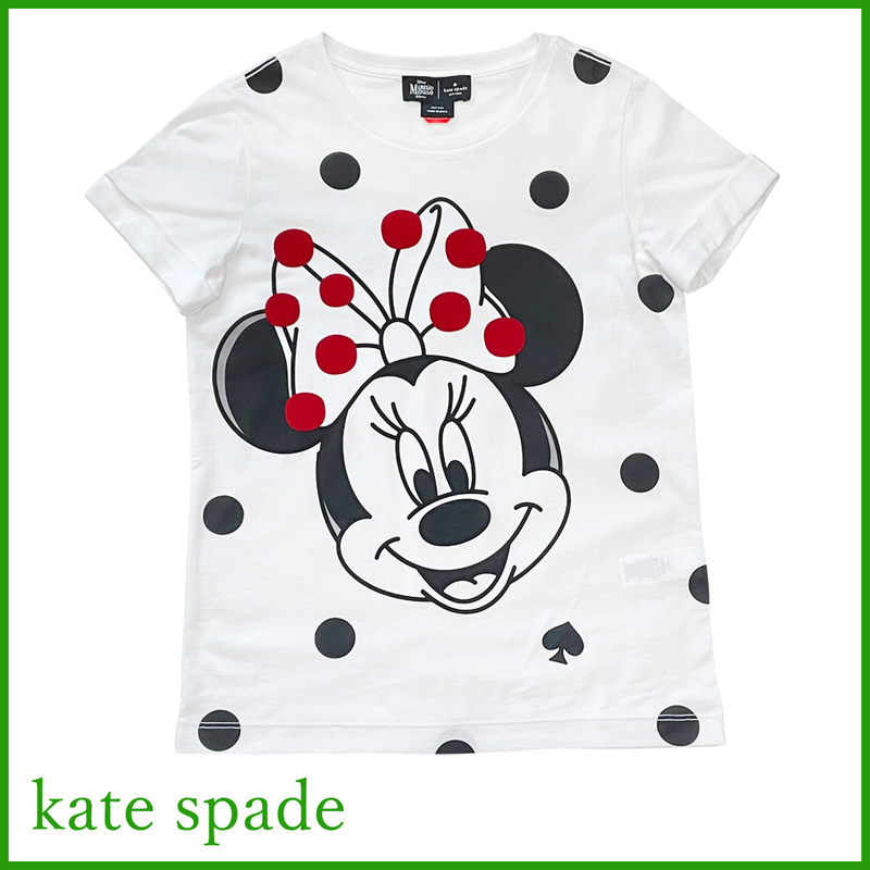 新品ケイトスペードkate spadeミニーちゃんTシャツ　白＃XXS#XS★