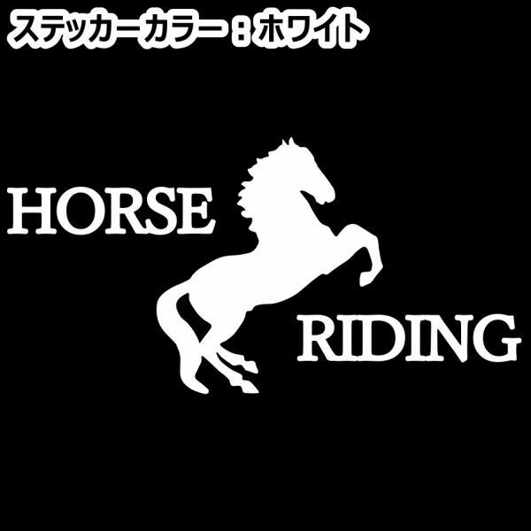 ★千円以上送料0★30×19cm【HORSE RIDING-B】乗馬、馬術競技、馬具、競馬好きにオリジナル、馬ダービーステッカー(1)