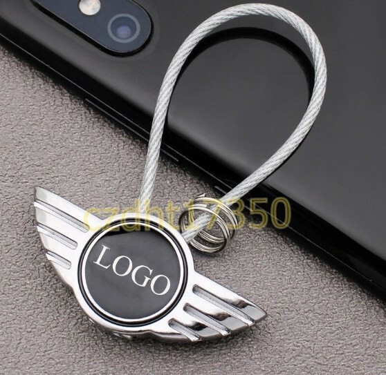 Y2227：1PCS 3D Metal + Braided Car Styling Fashion Keychain Key Chain Key Rings For BMW MINI Cooper Cl