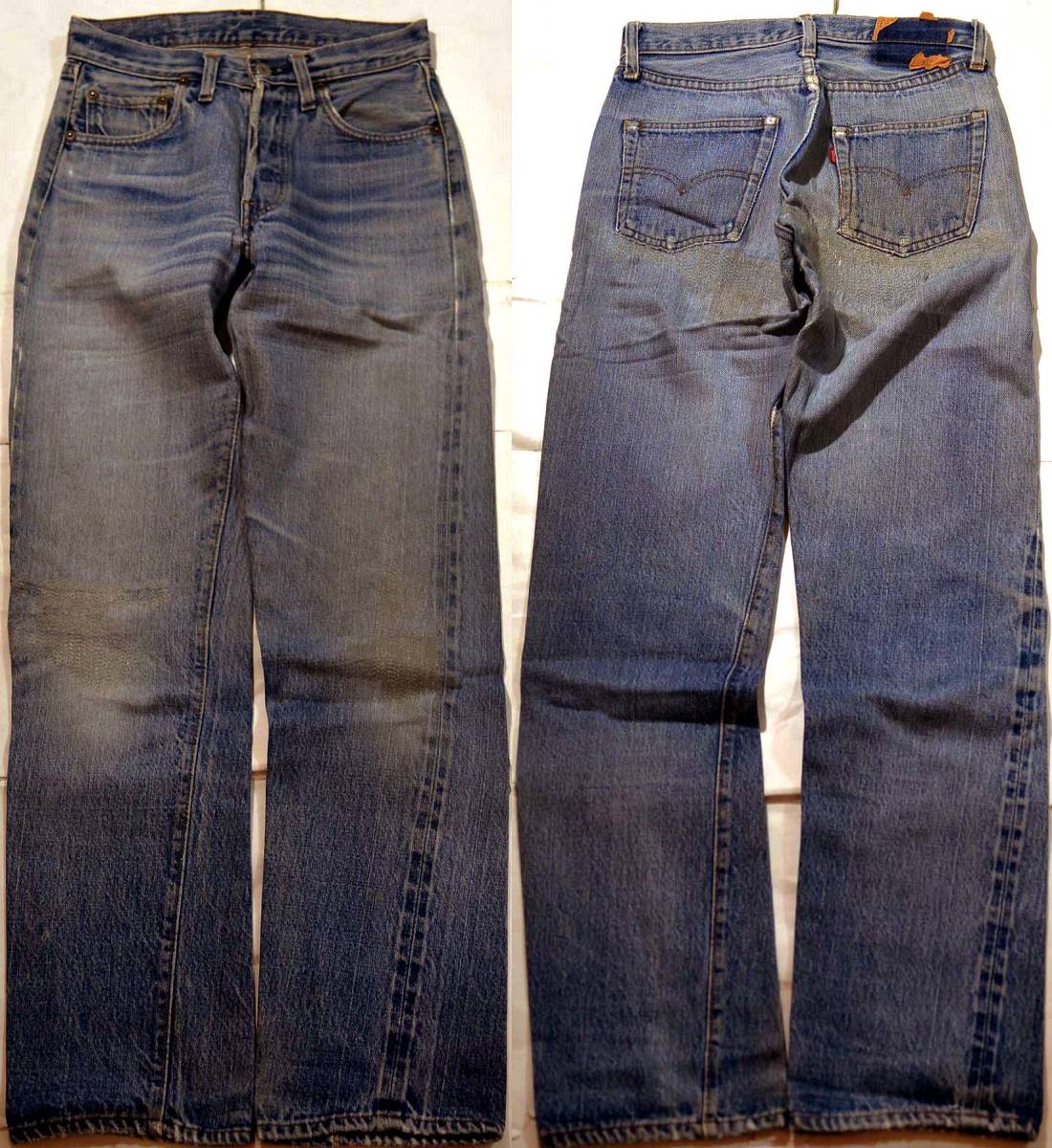 t816/LEVIS501 66前期 ヴィンテージ 美縦落ち 激ヒゲ！