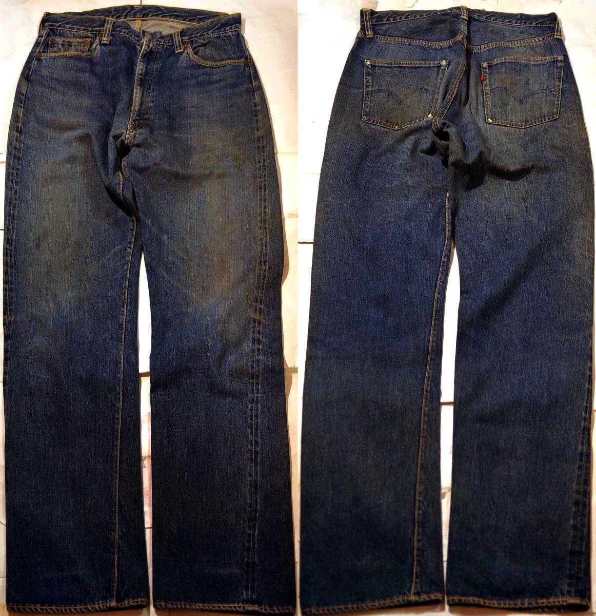 t827/LEVIS501ZXX革パッチ ヴィンテージ 50's 色落ち抜群 程度良！ 