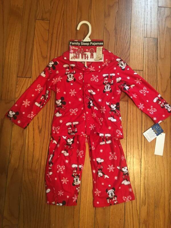 新品☆定価36ドル ミッキー パジャマ 3歳用 クリスマス 子供服 ハンガー アメリカ購入 寝間着 タグ付き 公式 