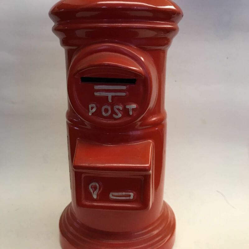 郵貯製真っ赤なポスト貯金箱