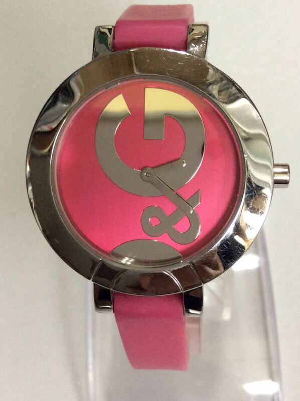 DOLCE&GABBANA ドルチェ&ガッバーナ D&G ラウンド ピンク ラバーベルト ウォッチ レディース 腕時計