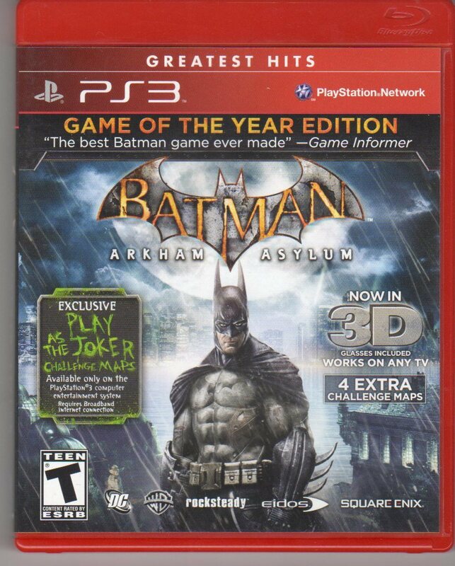 PS3◆北米版 Batman Arkham Asylum Game of the Year バットマン 国内版本体動作可