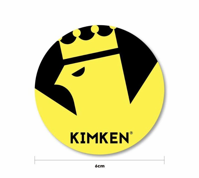 【KIMKEN Logo ステッカー】木村健太/キムケン/depsデプス/丸型/ブラック&イエロー/フィッシングステッカー/アブガルシア