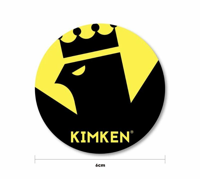 【KIMKEN Logo ステッカー】木村健太/キムケン/depsデプス/丸型/イエロー&ブラック/フィッシングステッカー/アブガルシア