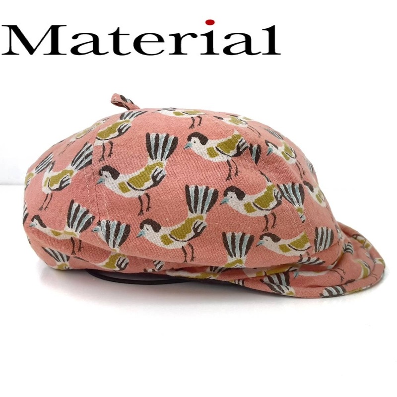 MATERIAL/マテリアル 帽子　キッズ　柄：小鳥　サイズ：14