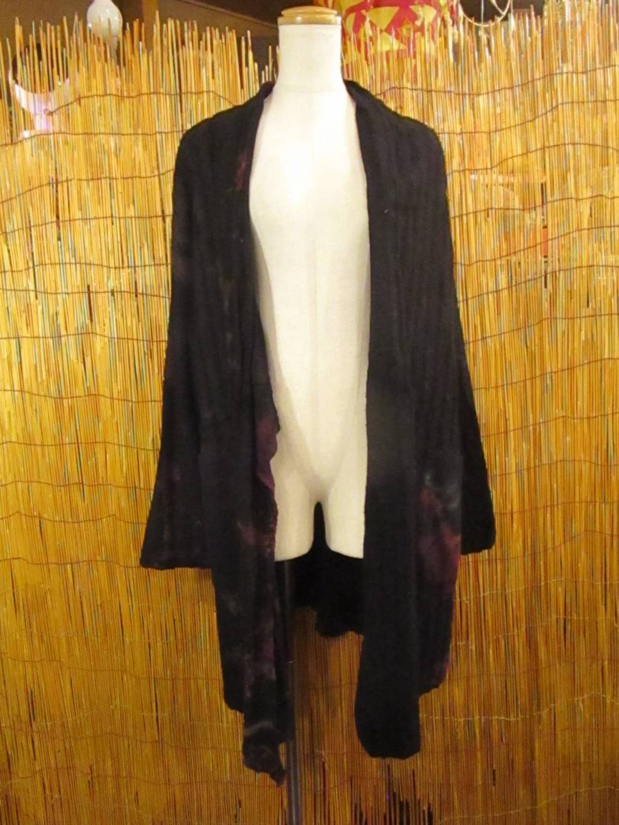 【送料込み／ＳＡＬＥ】①新品＊男女兼用＊タイダイ染め＊コットン素材＊クラッシュ加工＊ミドル丈＊羽織物 エスニック アジアン MAJAM
