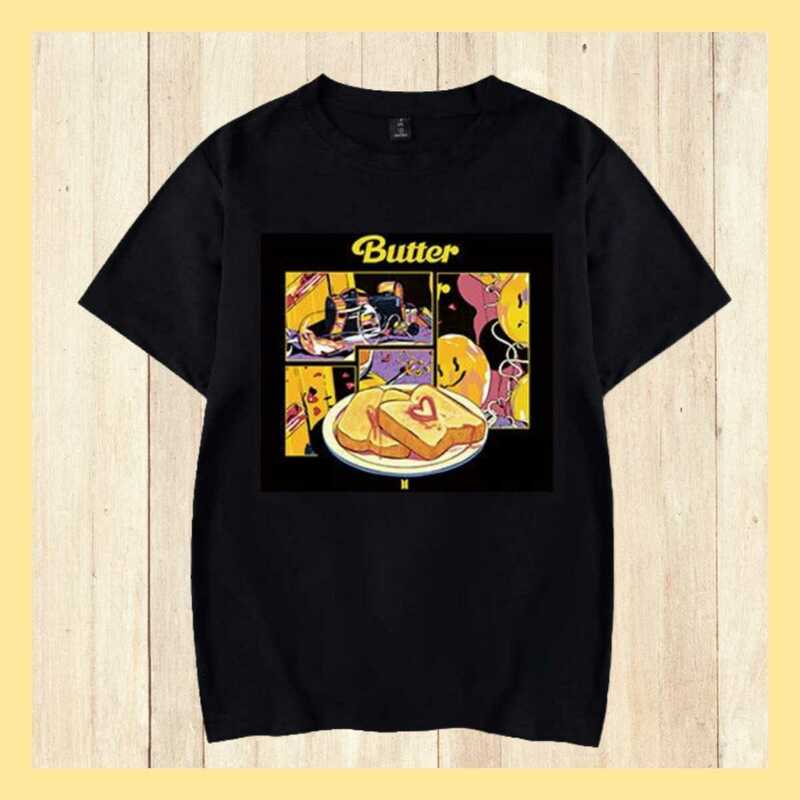 BTS【Butter】イラストTシャツA【S】