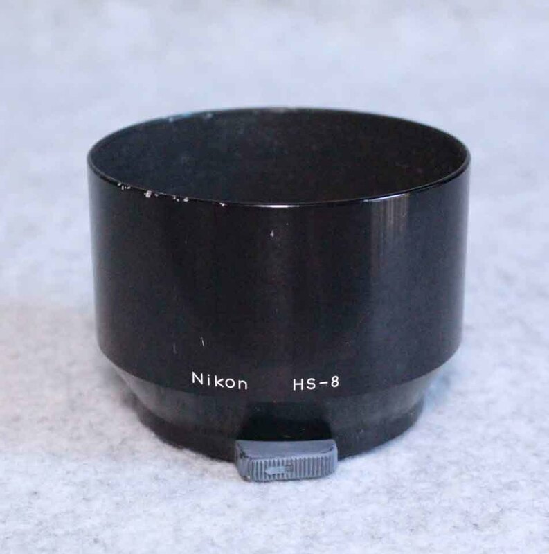 [Im614]ニコン　レンズフード HS-8　 NIKON LENS HOOD 純正　径52mm　ワンタッチ取り外し　メタルフード