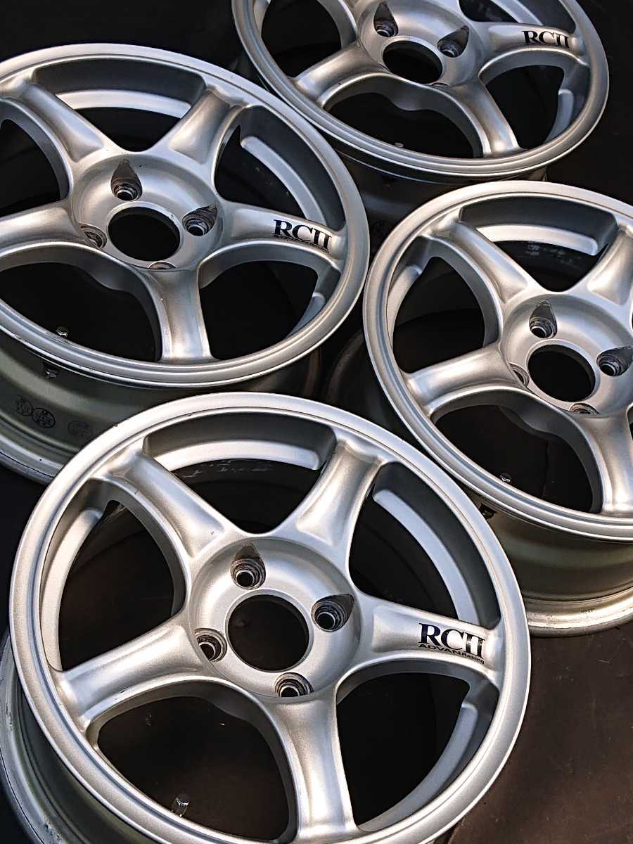 ADVAN Racing RC2 14×6JJ+35 4H-100 アドバンレーシング RCⅡ アルミホイール アクア デミオ ヤリス ロードスター スイフト レビン トレノ