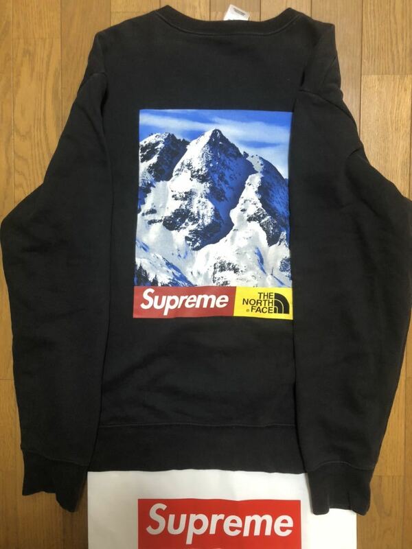 supreme 17ss north face crewneck 雪山　THE NORTH FACE ノースフェイス シュプリーム スウェット トレーナー　ザノースフェイス　sサイズ