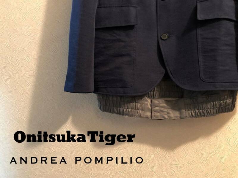 ◯ Onitsuka Tiger × ANDREA POMPILIO リブ テーラード ジャケット / オニツカタイガー アンドレア ポンピリオ ブレザー S Mens #Sirchive