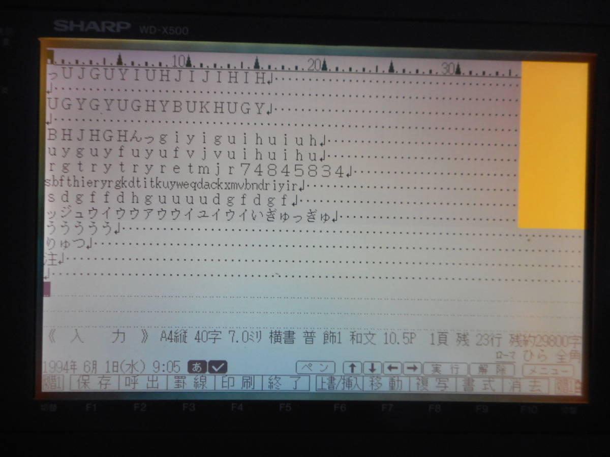 AB0065 SHARP シャープ 液晶 ワープロ WD-X500 ジャンク