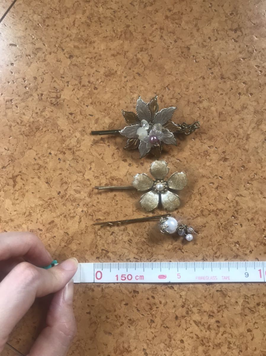 ヘアアクセサリー 髪飾り ピン 3個セット ヘアピン