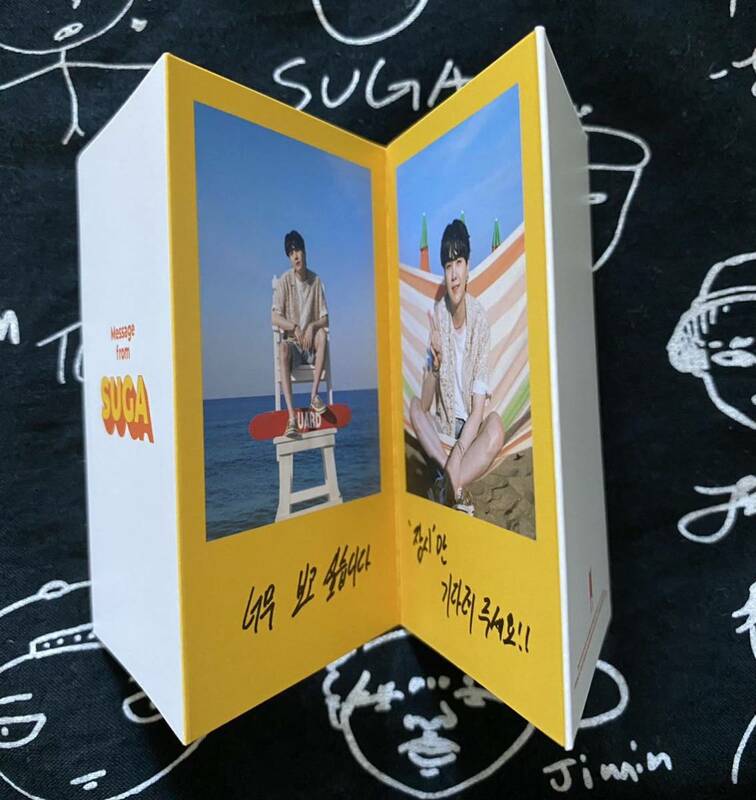 【即決】BTS「Butter」メッセージカード　SUGA　シュガ　ユンギ　フォト　トレカ　公式　正規品　自引き　防弾少年団