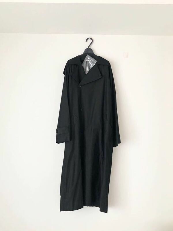 AURALEE オーラリー WASHED FINX CUPRO TWILL LONG COAT 20aw トレンチコート ロングコート ブラック