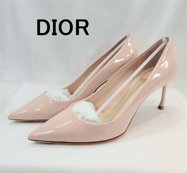 【新品】クリスチャンディオール DIOR ESSENCE 　パテントレザー　パンプス　ヌードベージュ　36 KDP096VNIS380