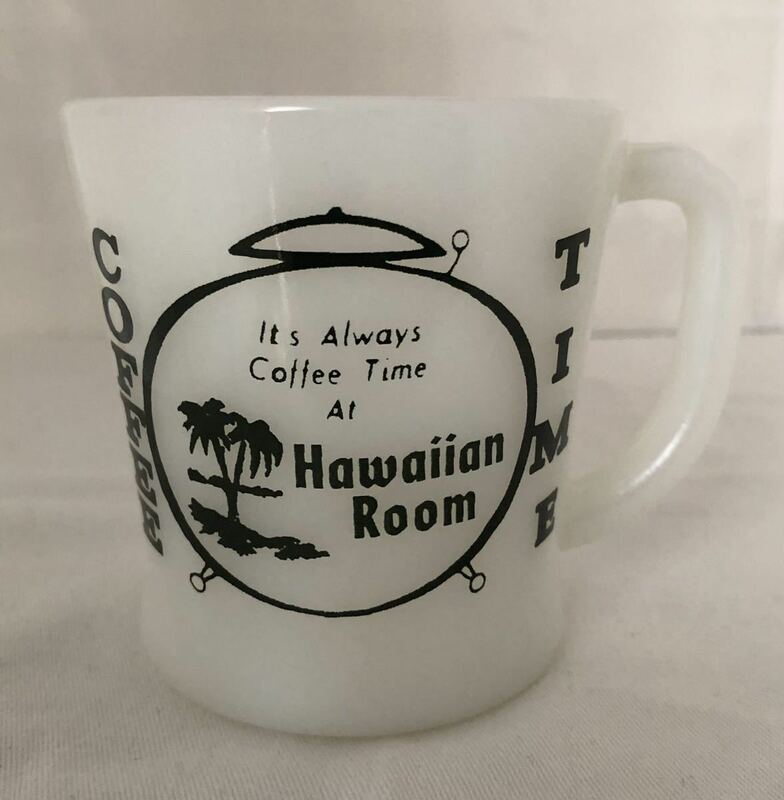 ファイヤー キング ・Fire King “ コーヒー タイム ハワイアン ルーム・COFFEE TIME Hawaiian Room ” Dハンドル マグ