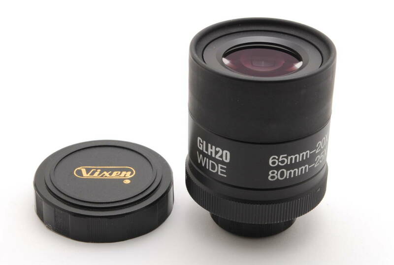 Vixen フィールドスコープ用 接眼レンズ アイピース GLH20 WIDE (広角) 概ねキレイ＆概ねクリア 箱、前後キャップ付き 65mm～20X 80mm～25X