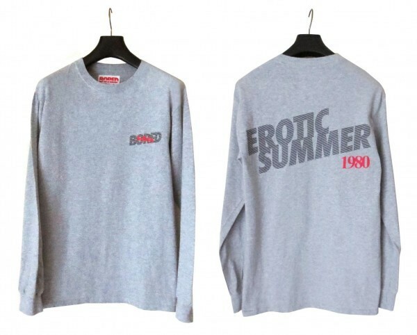 RHC × BORED HOLIDAY コラボ 別注 EROTIC SUMMER 1980 ロゴ ロンT S グレー ロングTシャツ PICK UP ITEM掲載 ※レターパック可