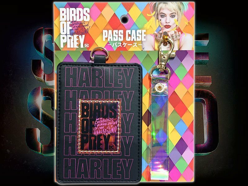 ハーレイ・クインの華麗なる覚醒 BIRDS OF PREY/ストラップ付PUレザーパスケース/ICカードケース/インロック/スーサイドスクワッド/DC映画