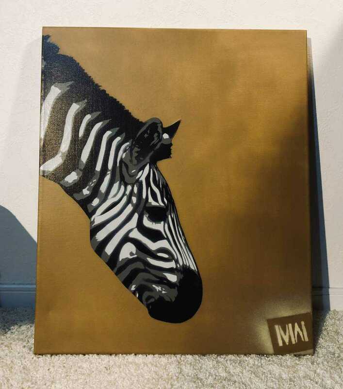 真作　Martin Whatson の「 ZEBRA　」 （　JUN OSON KYNE Ly TIDE 花井祐介 山口歴 村上隆 ロッカクアヤコ 　）