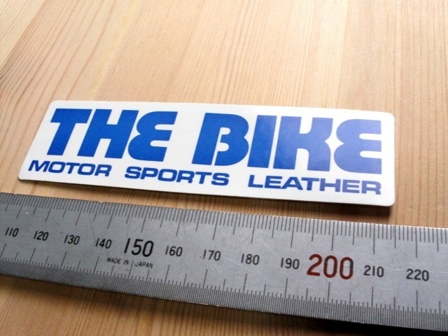 「”THE BIKE”ステッカー　1990年頃」x1 ＠耐久性UPのウレタンクリアー追加仕様です：　1980～1990年代BIGバイク好きに