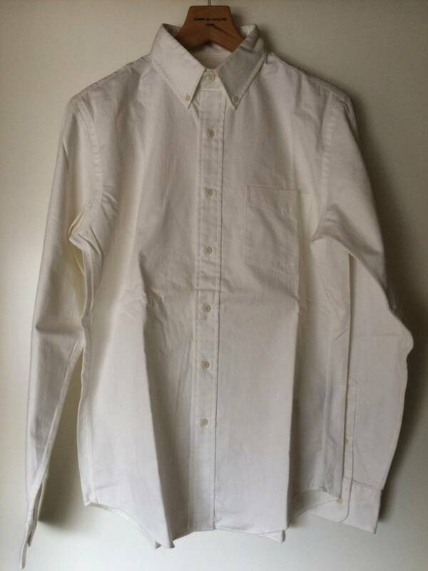 デッドストック 新品未着用 Adsum BD SHIRT white M cotton100% made in USA ツイルシャツ ボタンダウン アメリカ製
